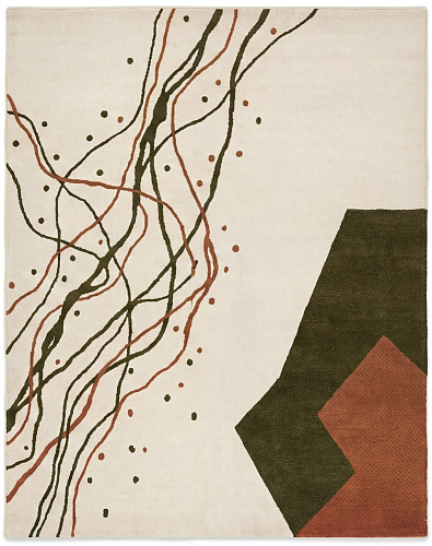 Calligraphic Paths Handmade Rug
