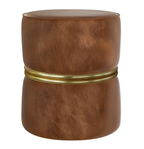 Capri Cognac Pouf
