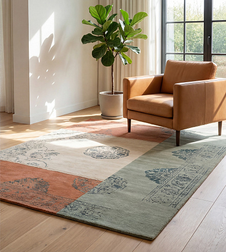 Antique Collage Handcrafted Rug