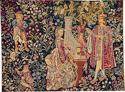 Lady with Organ Tapestry